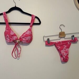 Pink Floral Bikini Set